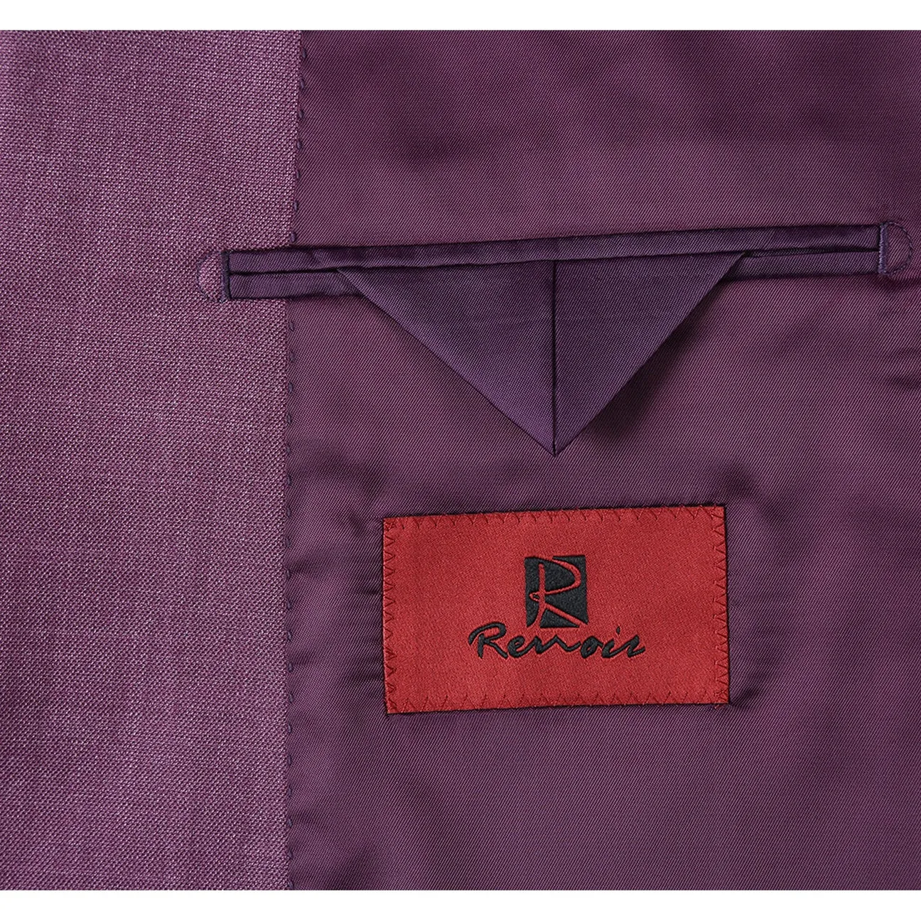 Alessandro Vitello by Renoir Berry Slim Fit Notch Lapels Solid Suit 293-16