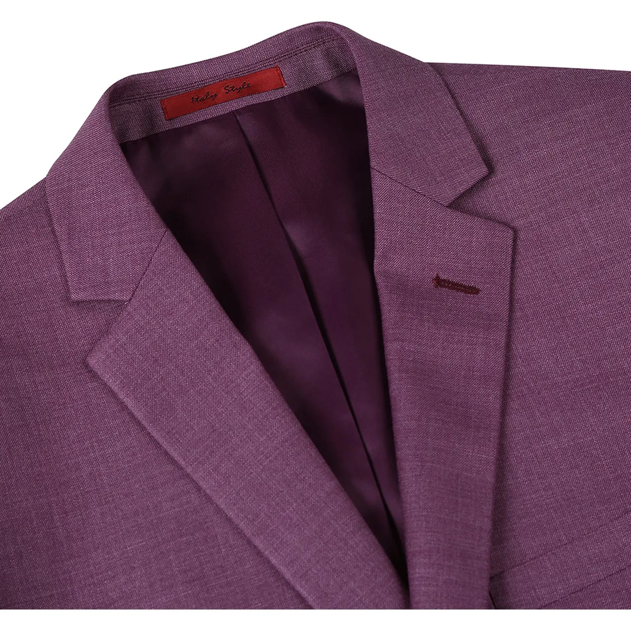 Alessandro Vitello by Renoir Berry Slim Fit Notch Lapels Solid Suit 293-16