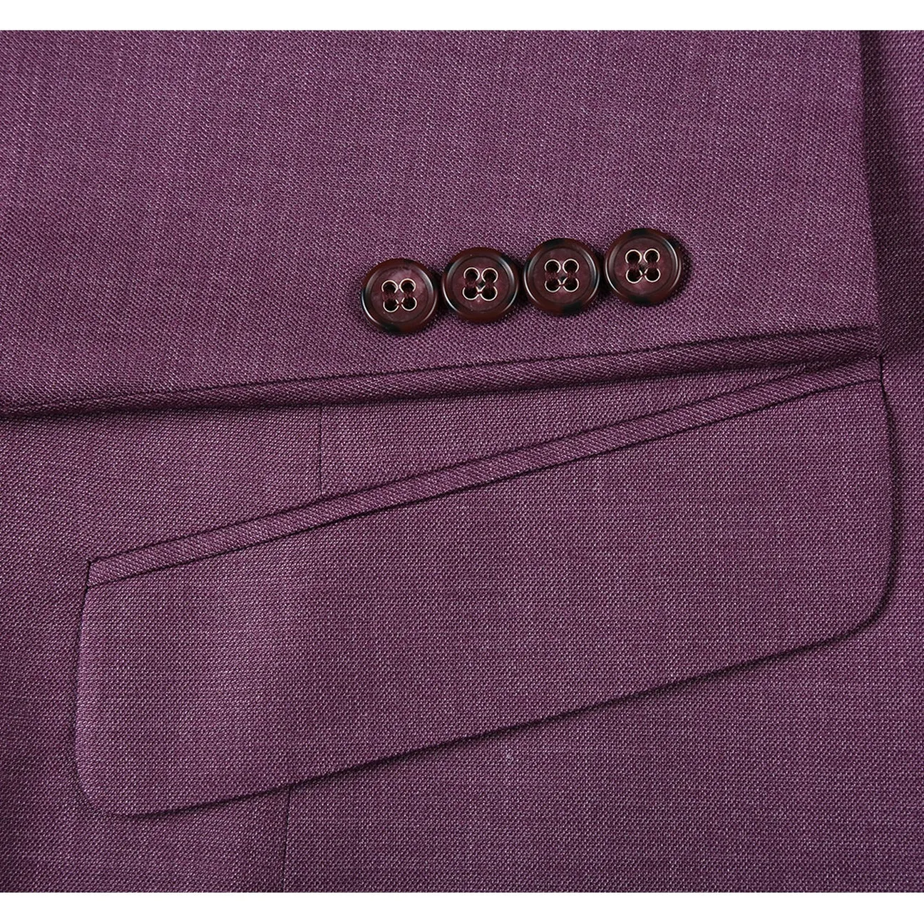 Alessandro Vitello by Renoir Berry Slim Fit Notch Lapels Solid Suit 293-16