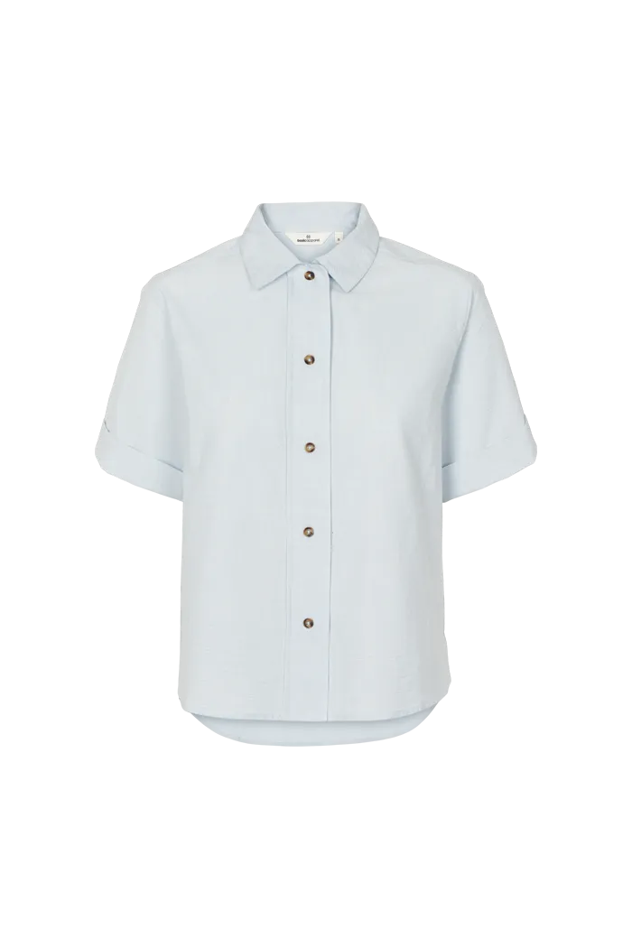 Anisse SS Shirt GOTS - Ashley Blue/Whisper White