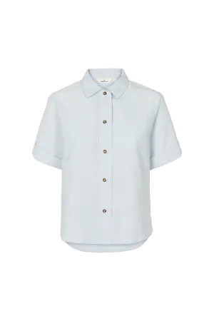 Anisse SS Shirt GOTS - Ashley Blue/Whisper White