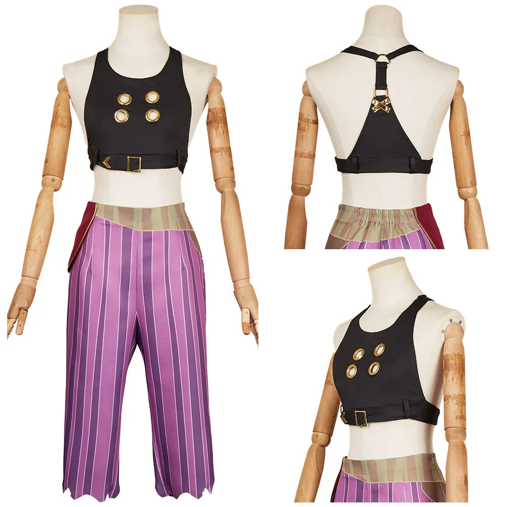 Arcane League of Legends Season 2 Jinx Cosplay Costume Female Black Outfits Halloween Carnival Suit