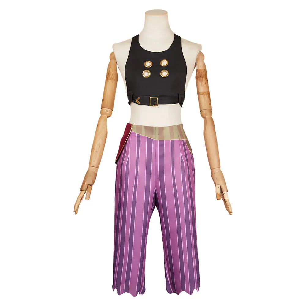Arcane League of Legends Season 2 Jinx Cosplay Costume Female Black Outfits Halloween Carnival Suit