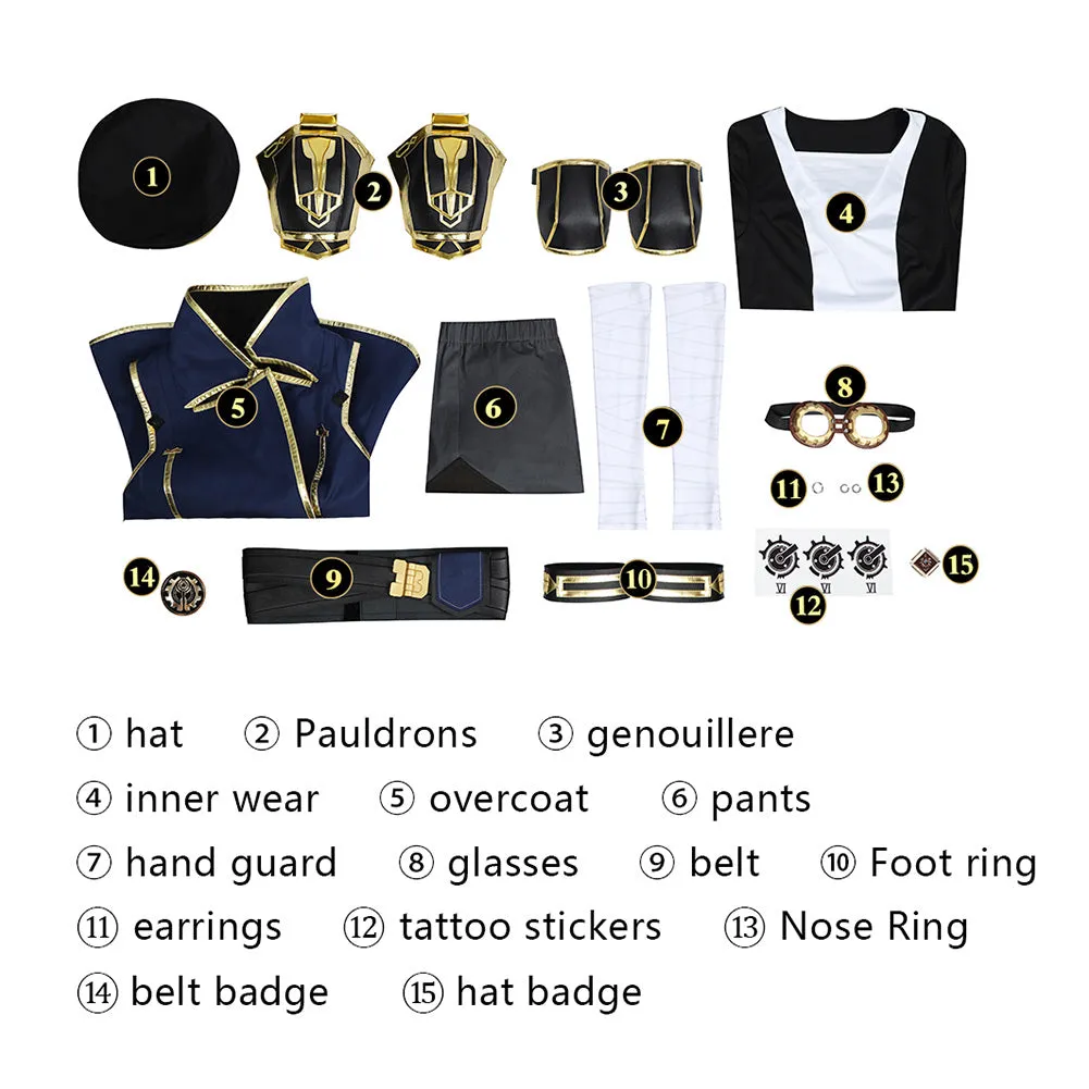 Arcane: League of Legends TV (2024) Season 2Vi Blue Officer Uniform Outfit Cosplay Costume