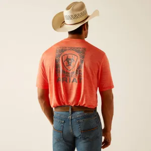 Ariat Orange SW Shield Logo Charger Tee for Men