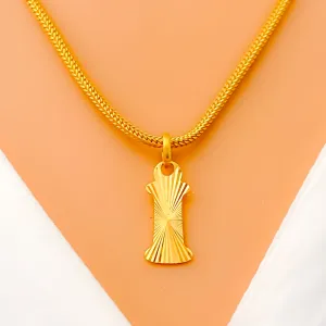 Attractive I 22k Gold Letter Pendant