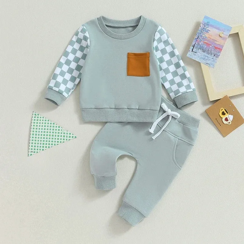 Autumn And Winter Solid Color Lace-up Sweatpants 2-piece Children's Fashion Casual