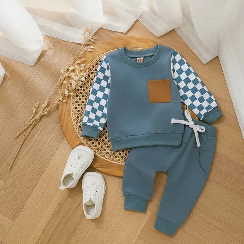 Autumn And Winter Solid Color Lace-up Sweatpants 2-piece Children's Fashion Casual