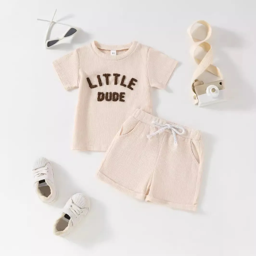 Baby Boy Short Sleeve Shorts Two-piece Set Casual And Comfortable Suit