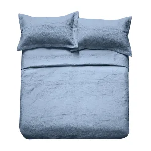 Bambury Paisley Coverlet Set - Blue
