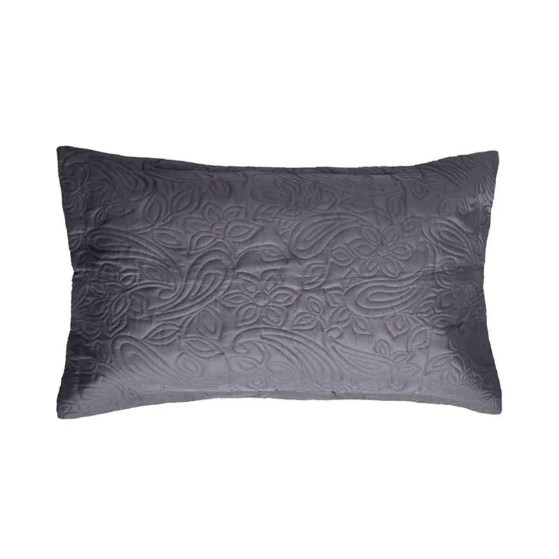 Bambury Paisley Coverlet Set - Charcoal