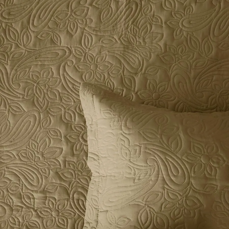 Bambury Paisley Coverlet Set - Honey