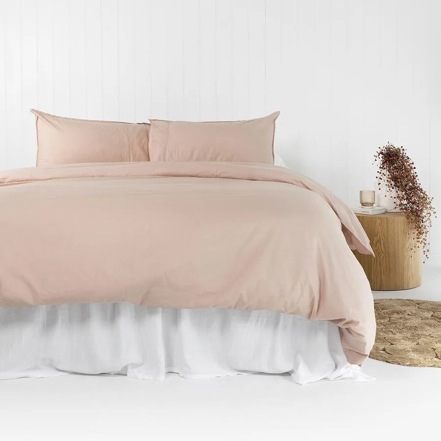 Bambury Temple Organic Quilt Cover Sets - Rosewater