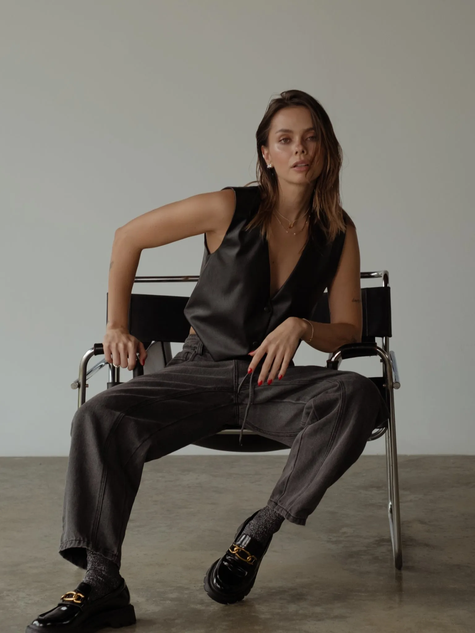 BARREL LEG JEAN - BLACK VINTAGE
