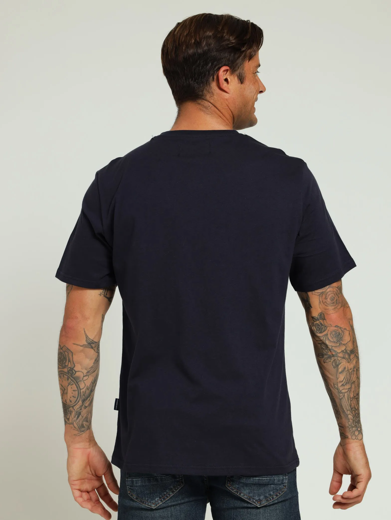 Basic Crew Neck Tee - Navy