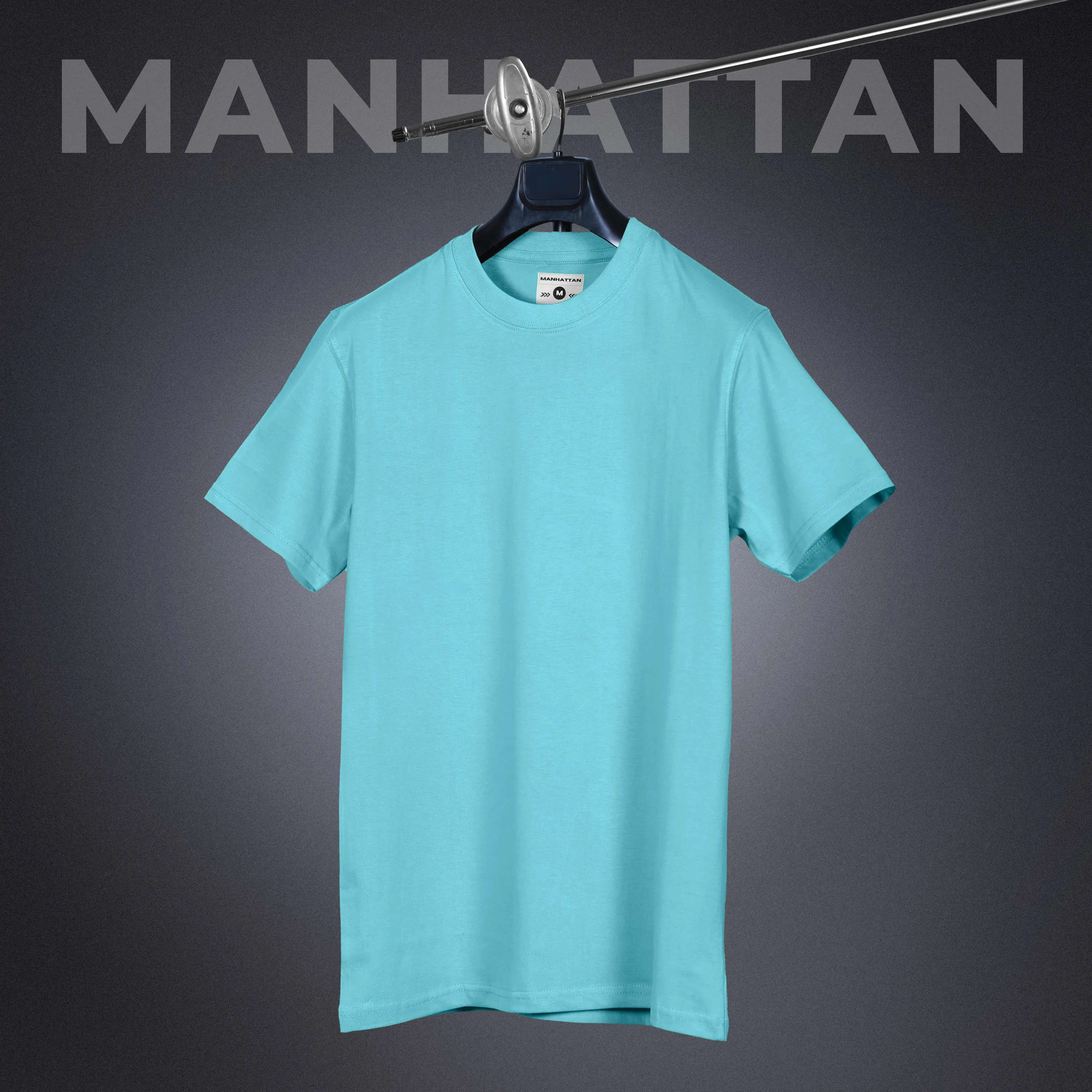 Basic Regular Fit T Shirts Unisex Mint Blue