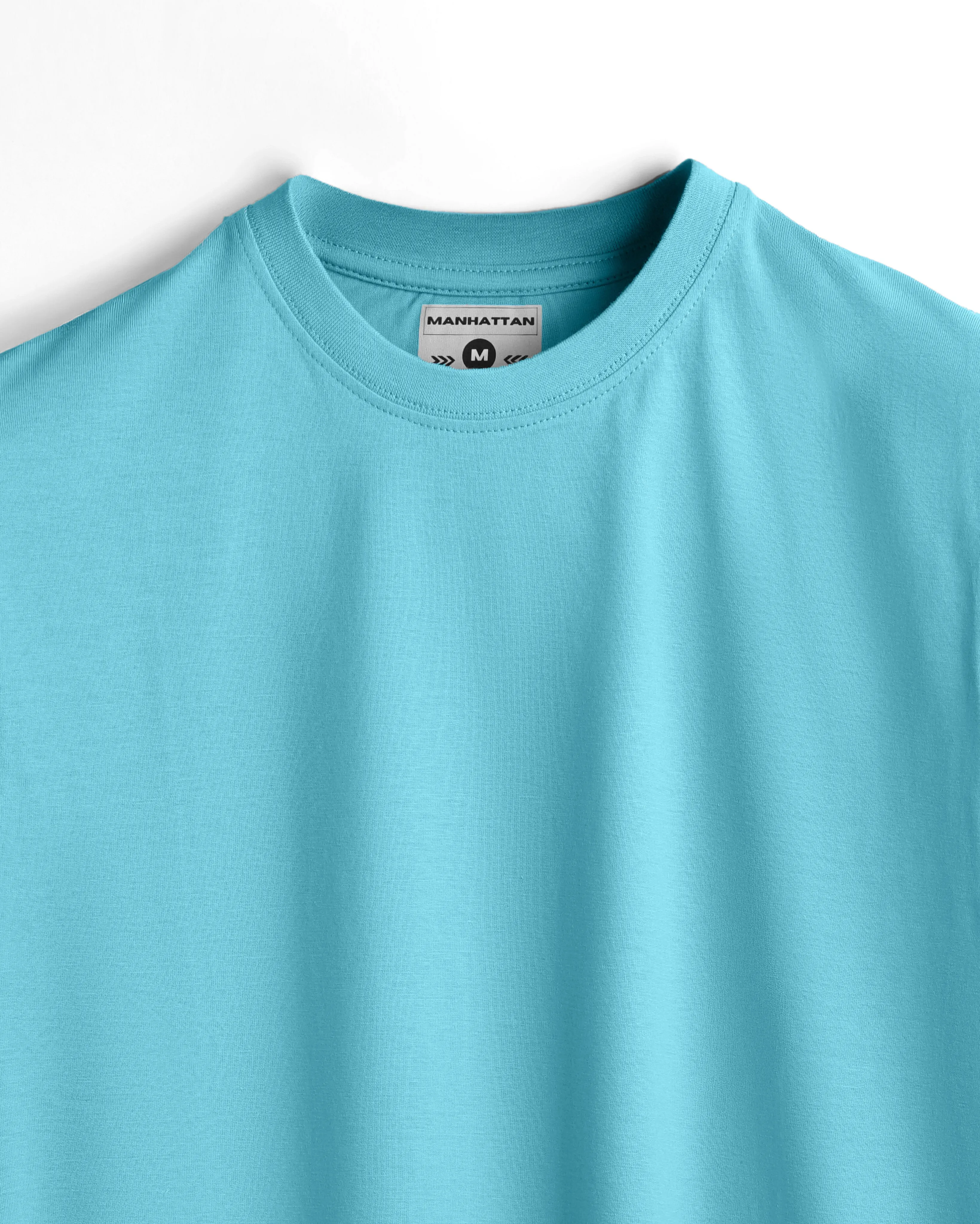 Basic Regular Fit T Shirts Unisex Mint Blue