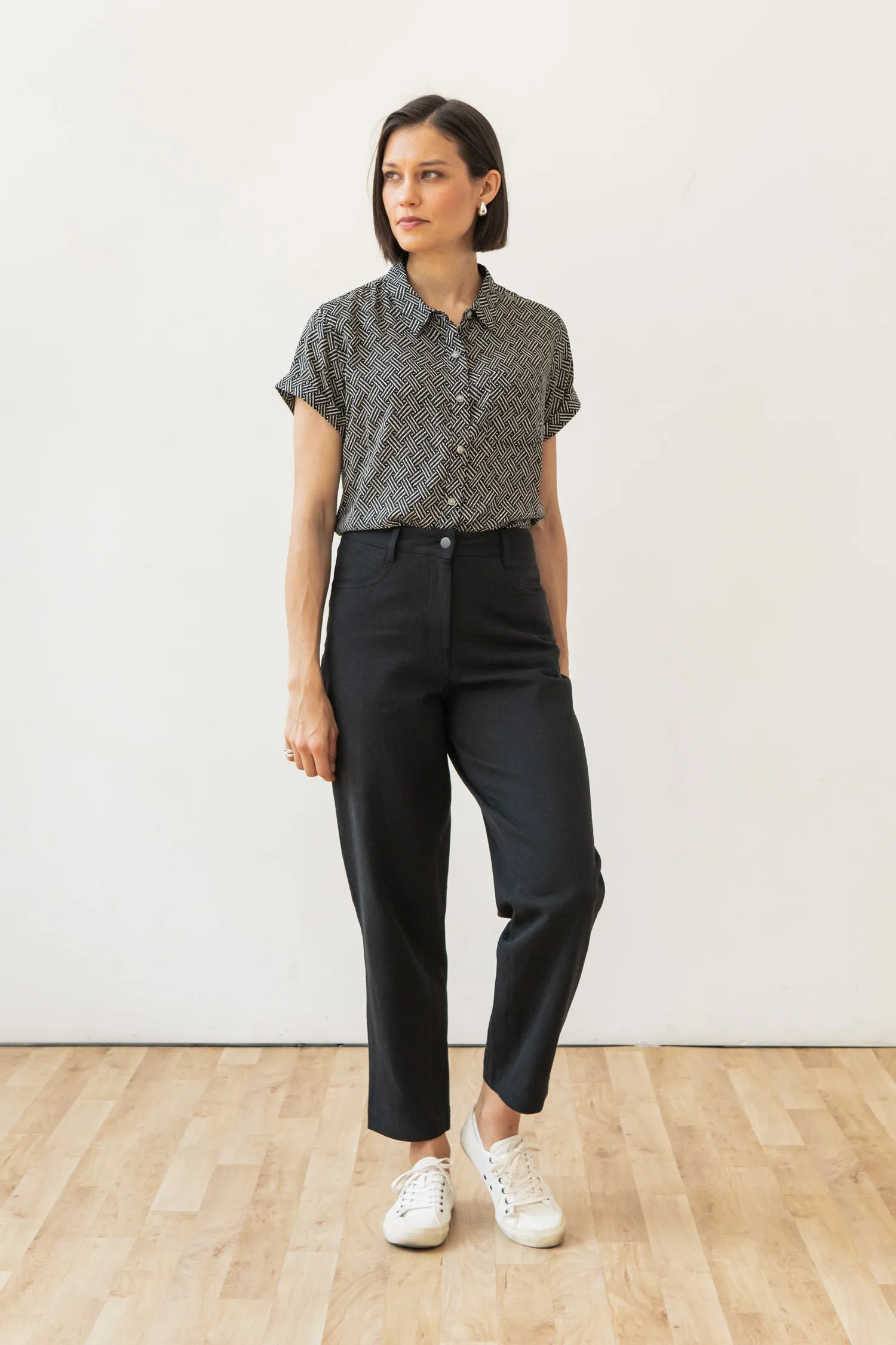 Bea Shirt / Black Geo