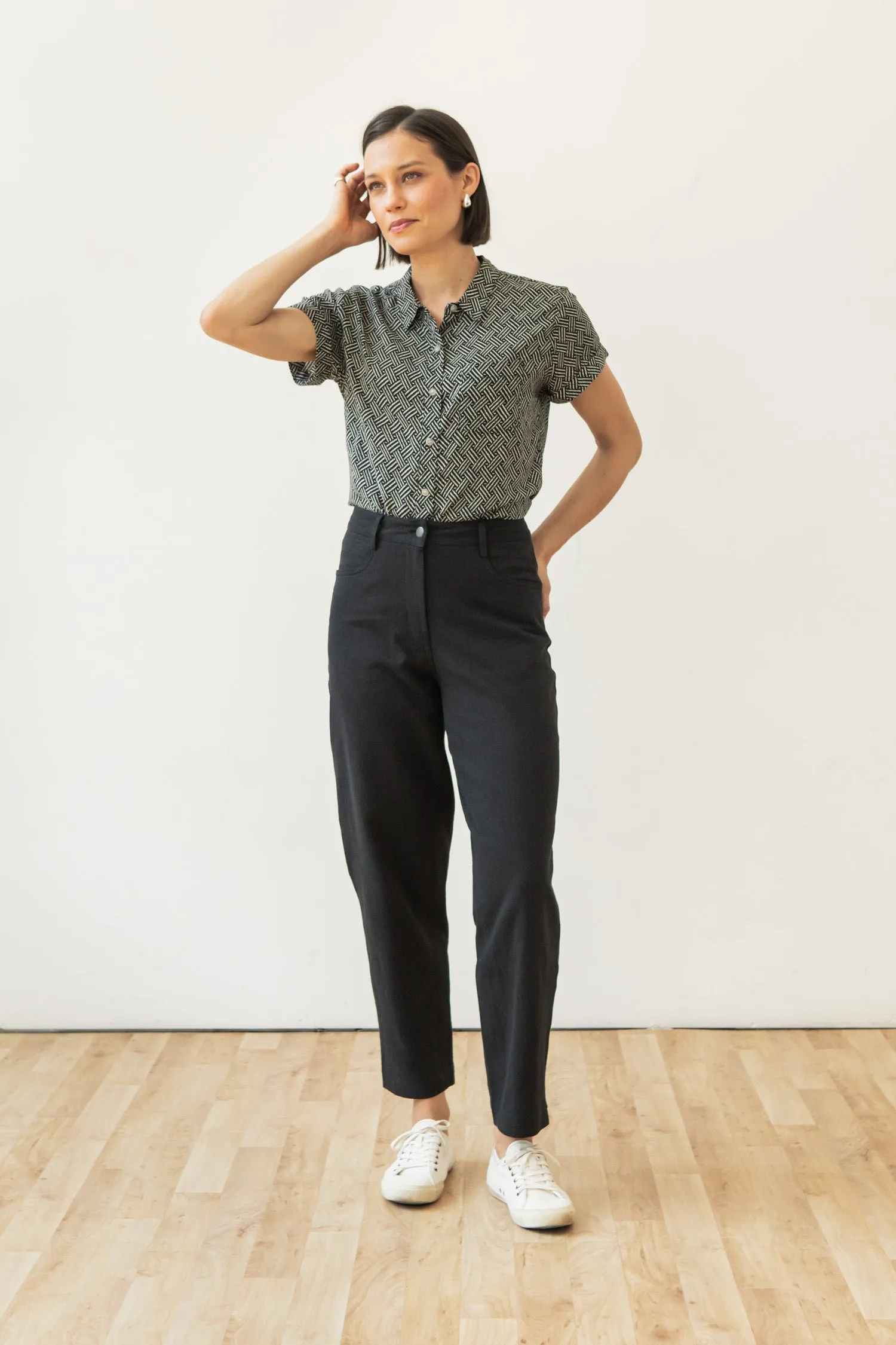 Bea Shirt / Black Geo