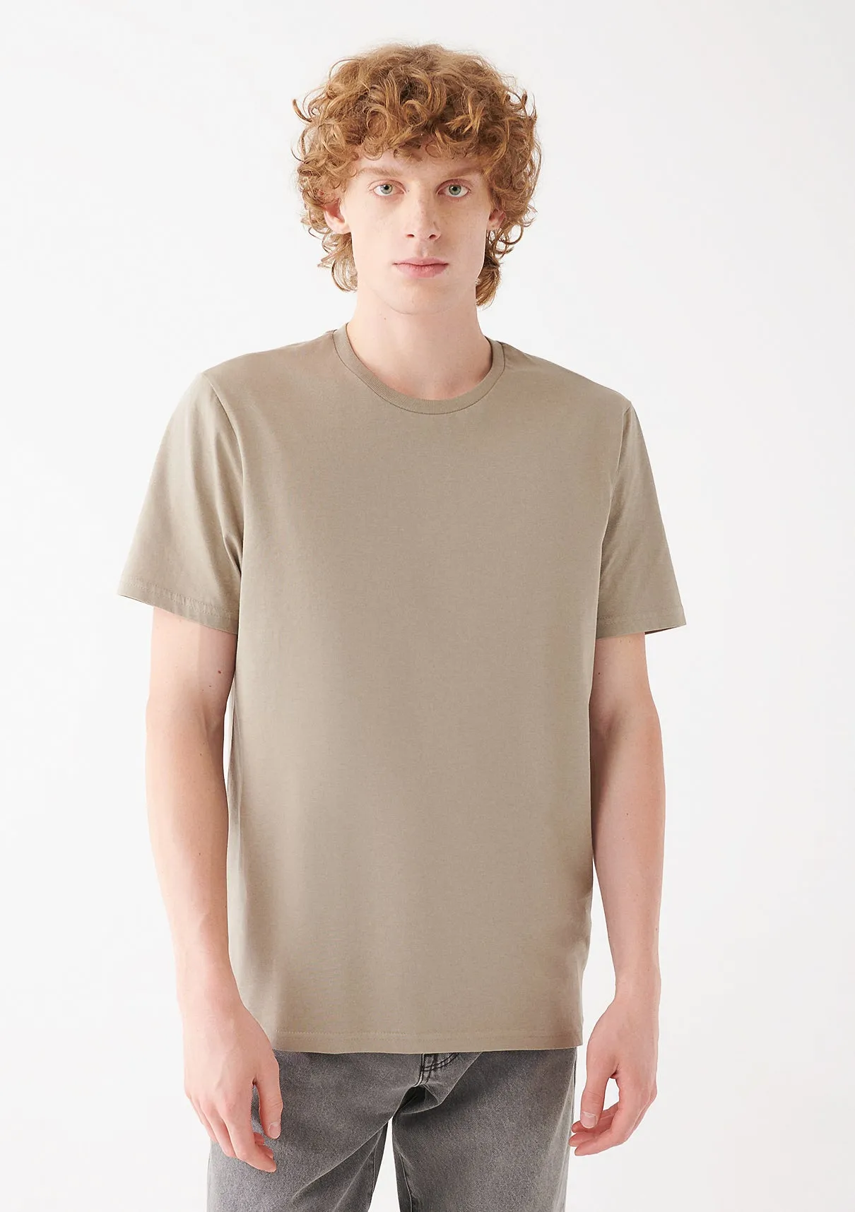 Beige Basic T-Shirt