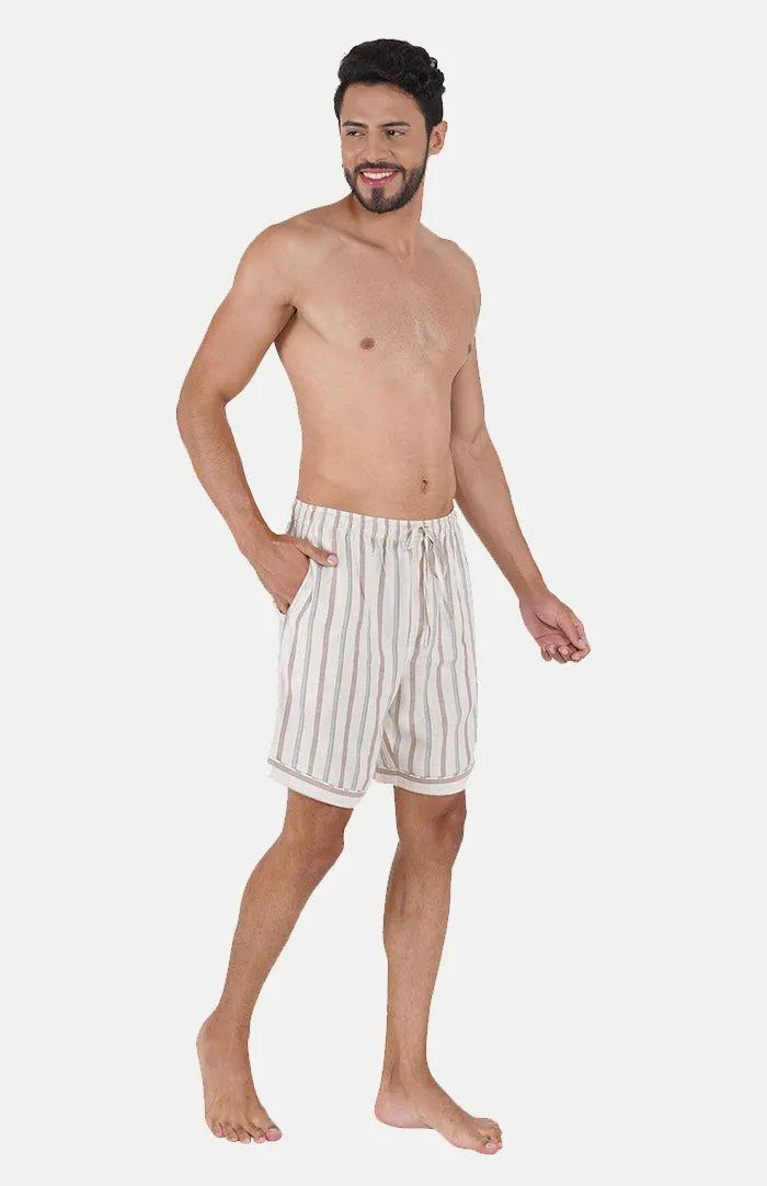 BEIGE CO-ORD SET | STRIPES LOUNGEWEAR SET