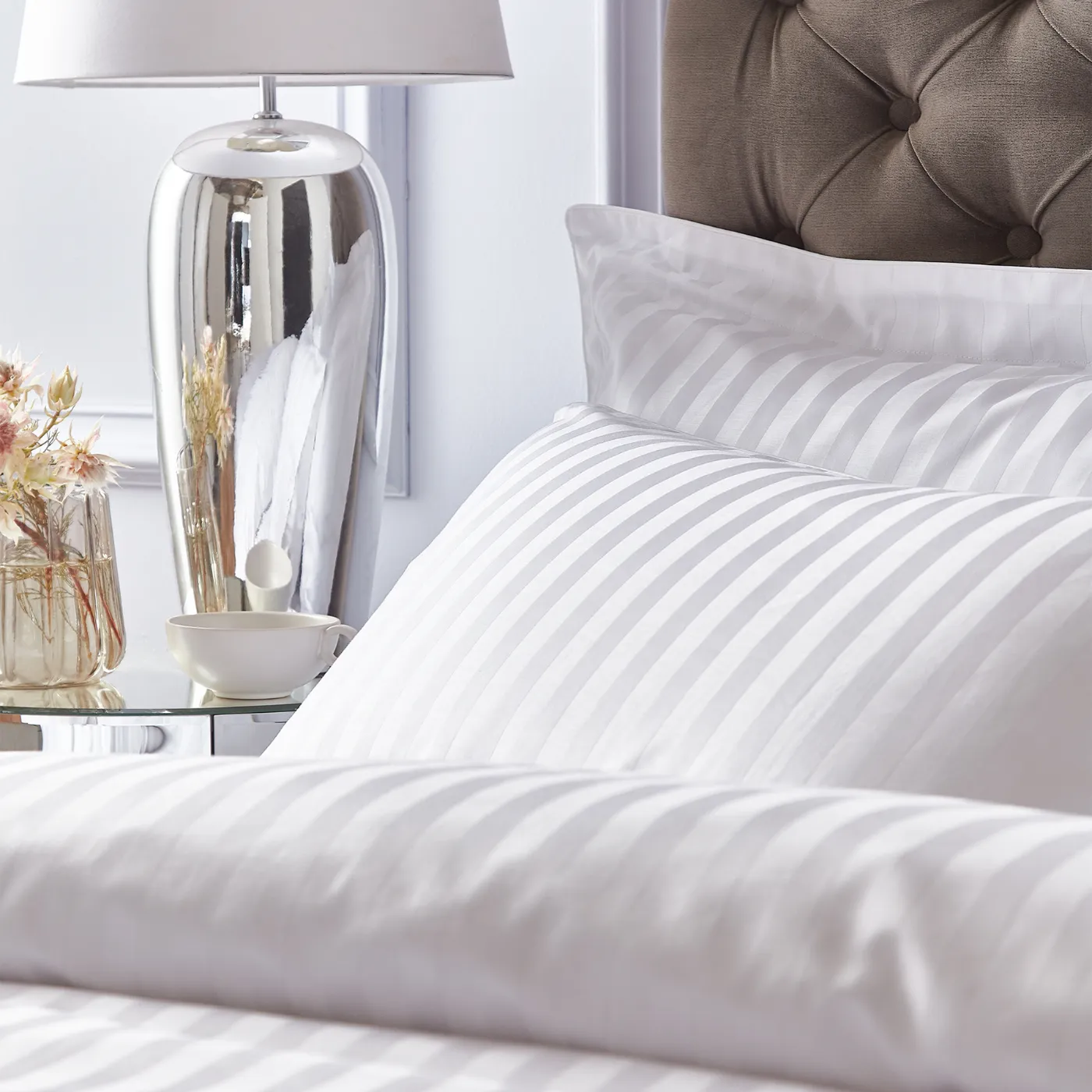 Bianca Cotton Sateen Stripe Duvet Set