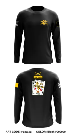 Black Jack Armored Brigade Combat Team 2/1CD Store 1 Core Men's LS Performance Tee - vYmE8c
