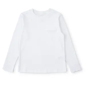 Blake Boys' Longsleeve Pocket T-shirt - White