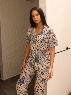 Blue Tropic Pants/Short Sleeve T-shirt