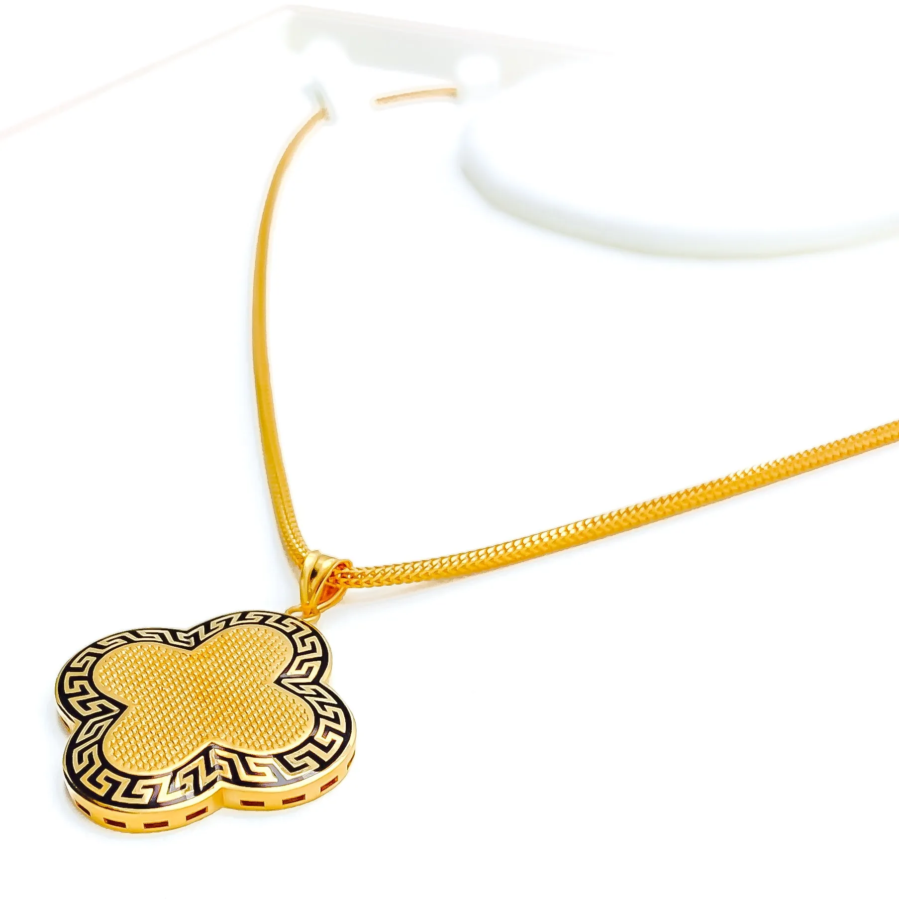 Brilliant Enamel 22k Gold Pendant