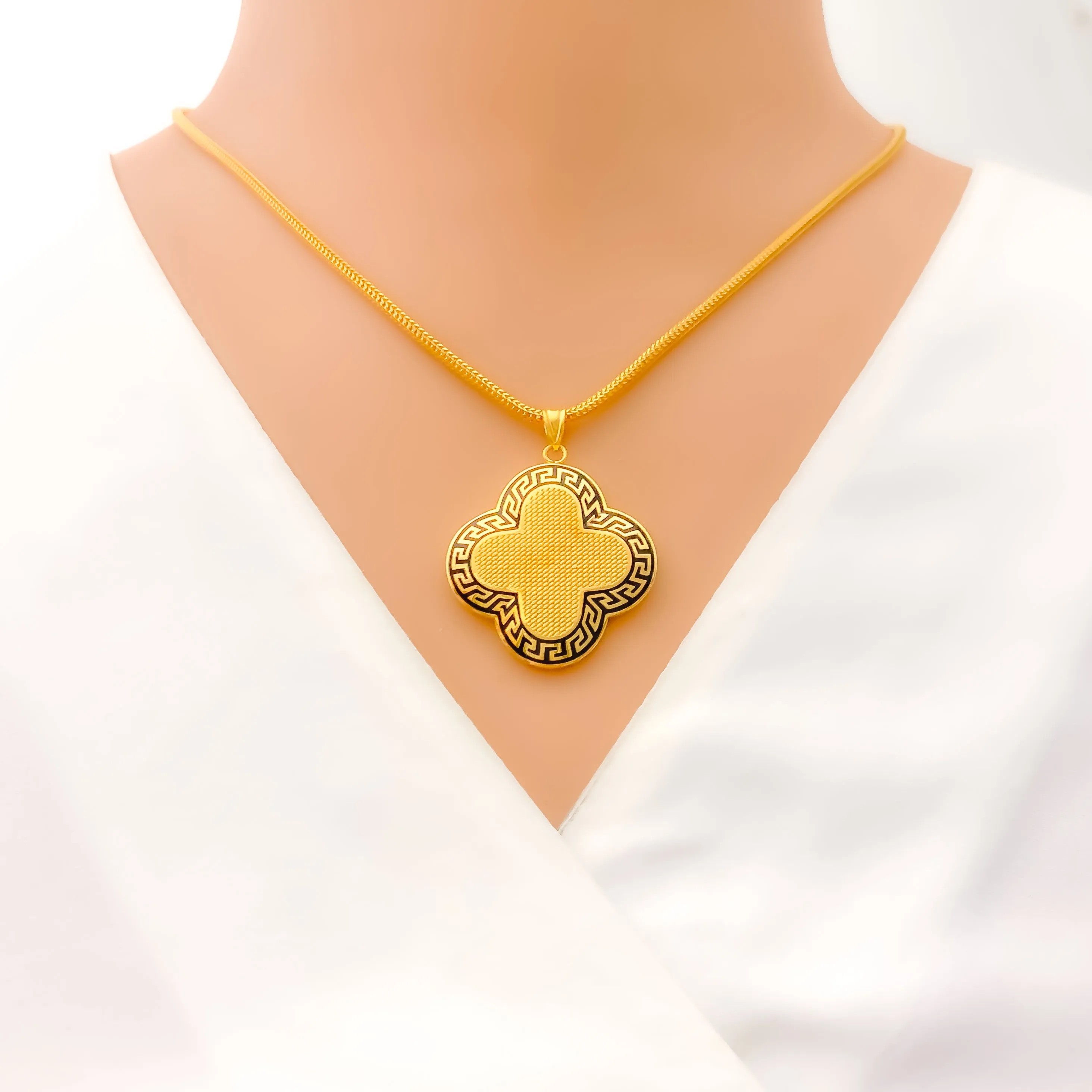 Brilliant Enamel 22k Gold Pendant