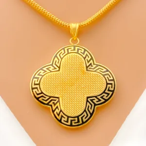Brilliant Enamel 22k Gold Pendant