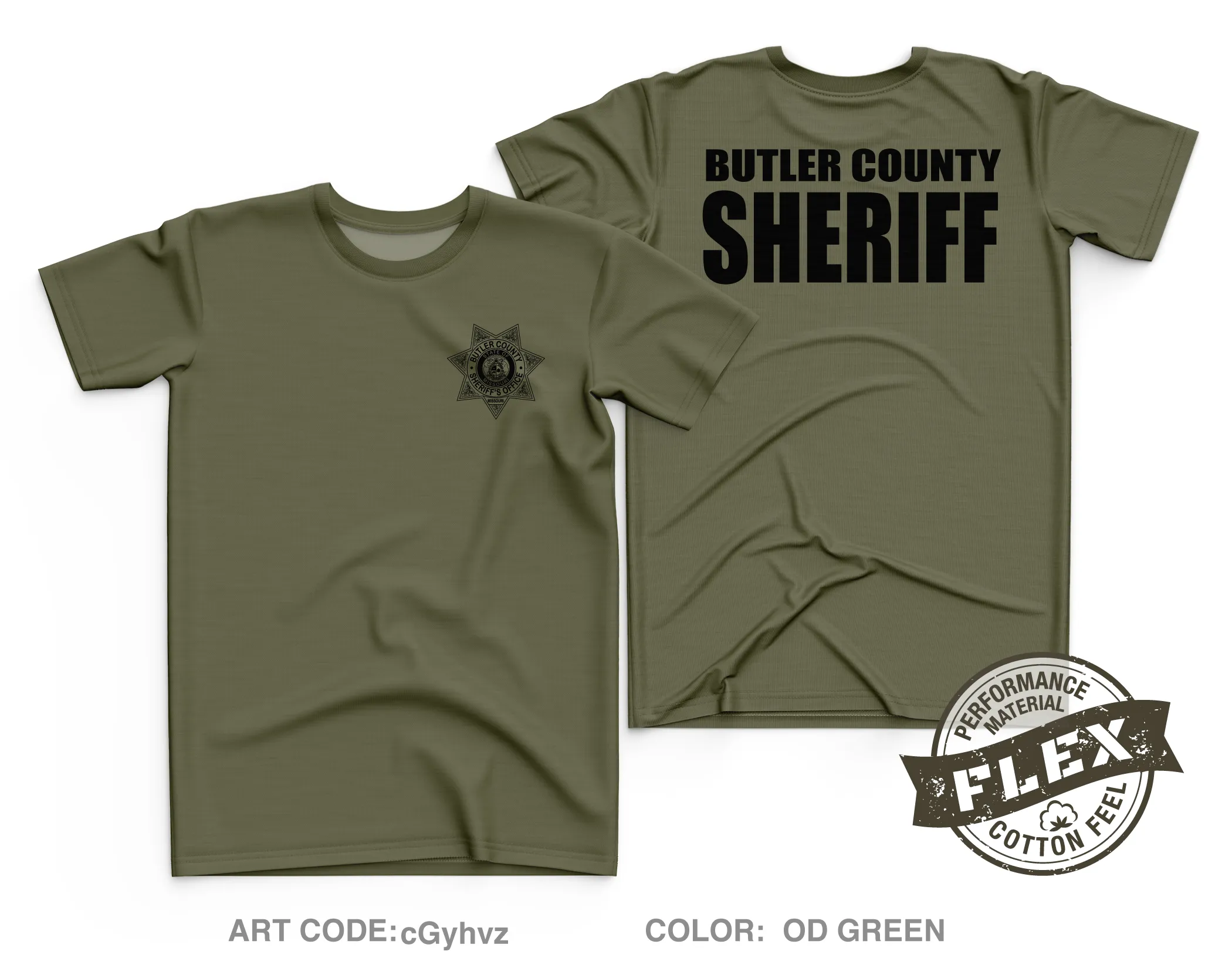 Butler County Sheriff's Office Core Men's SS Flex Performance Tee - cGyhvz