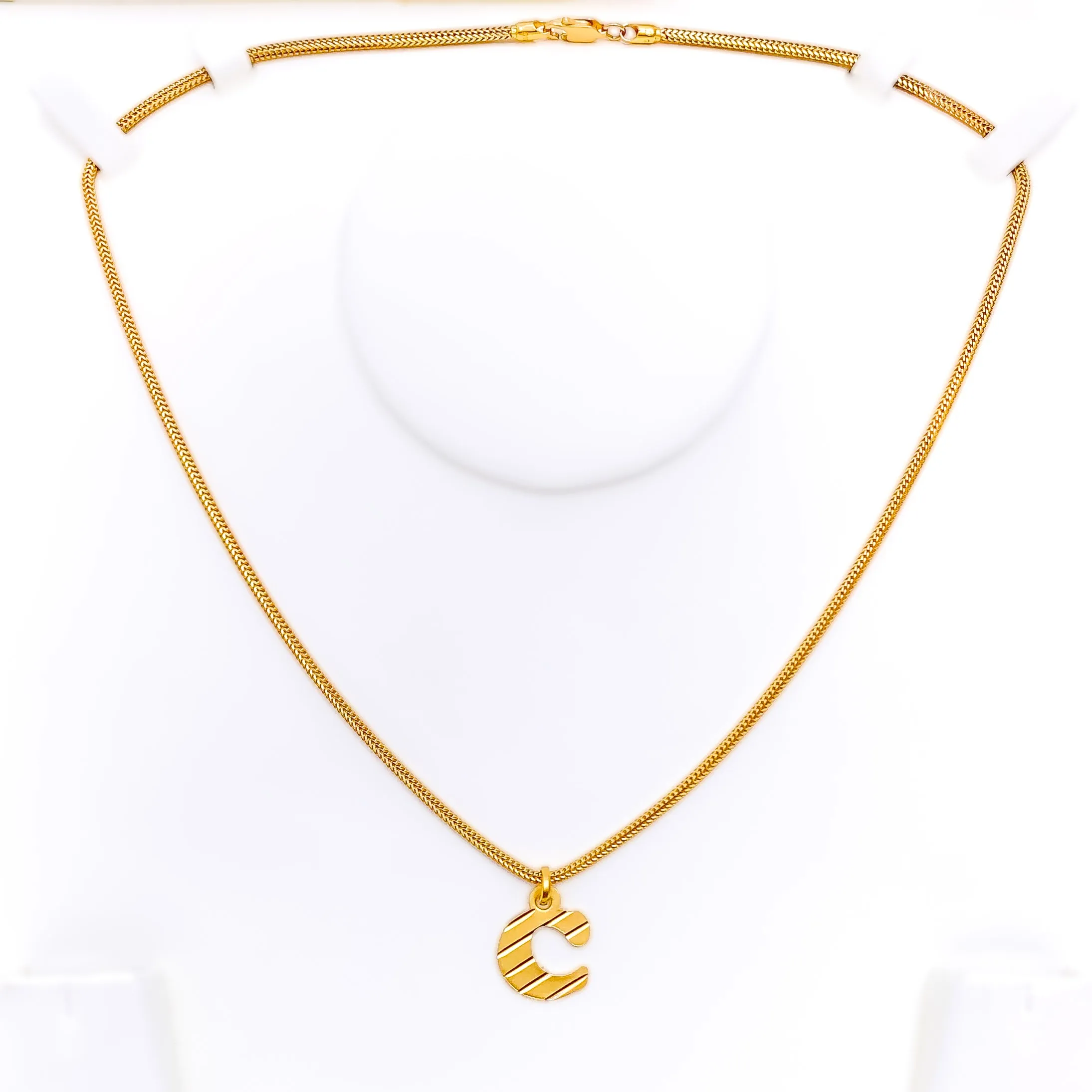 C 22k Gold Letter Pendant