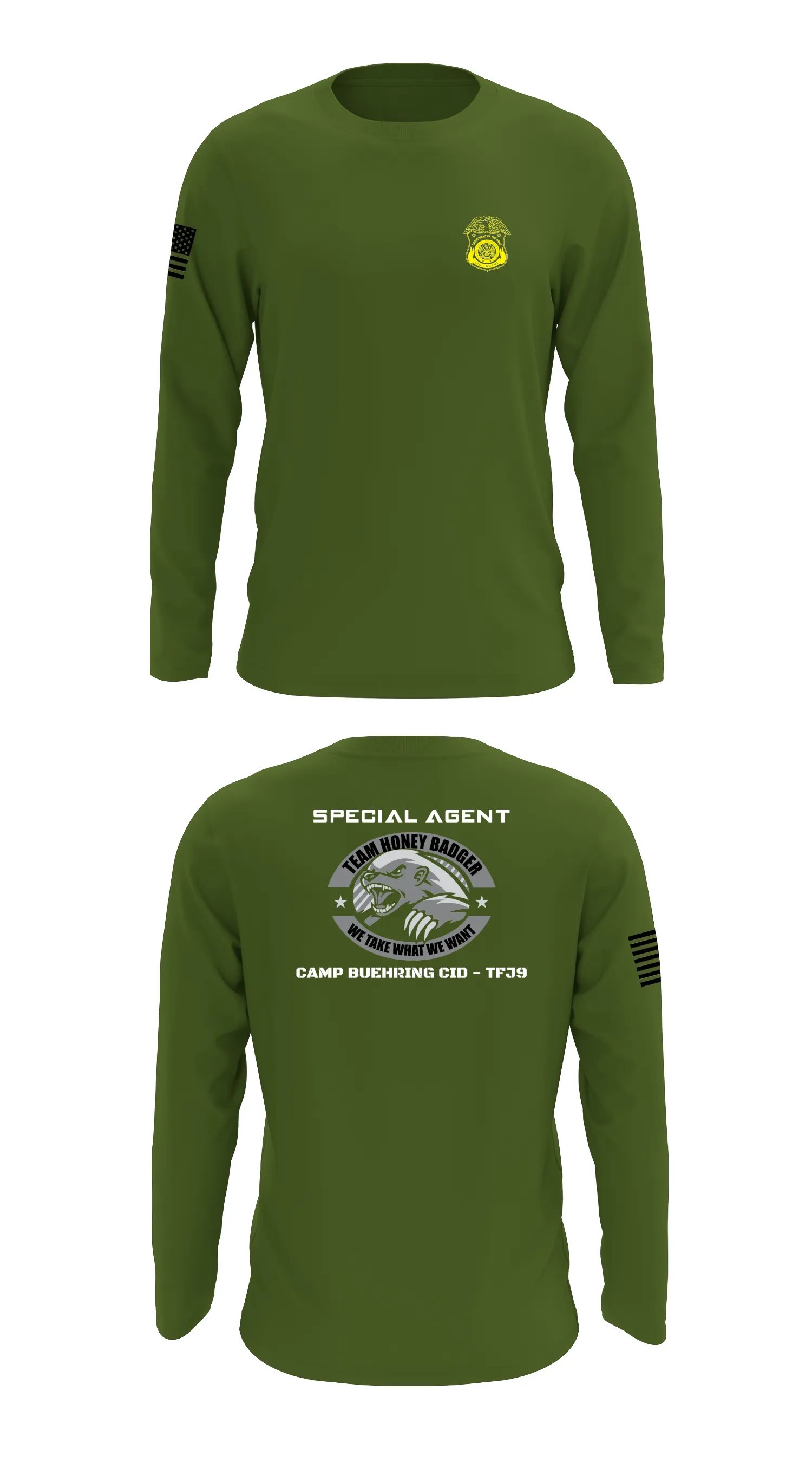 Camp Buehring CID Office Store 1 Core Men's LS Performance Tee - 96018663473