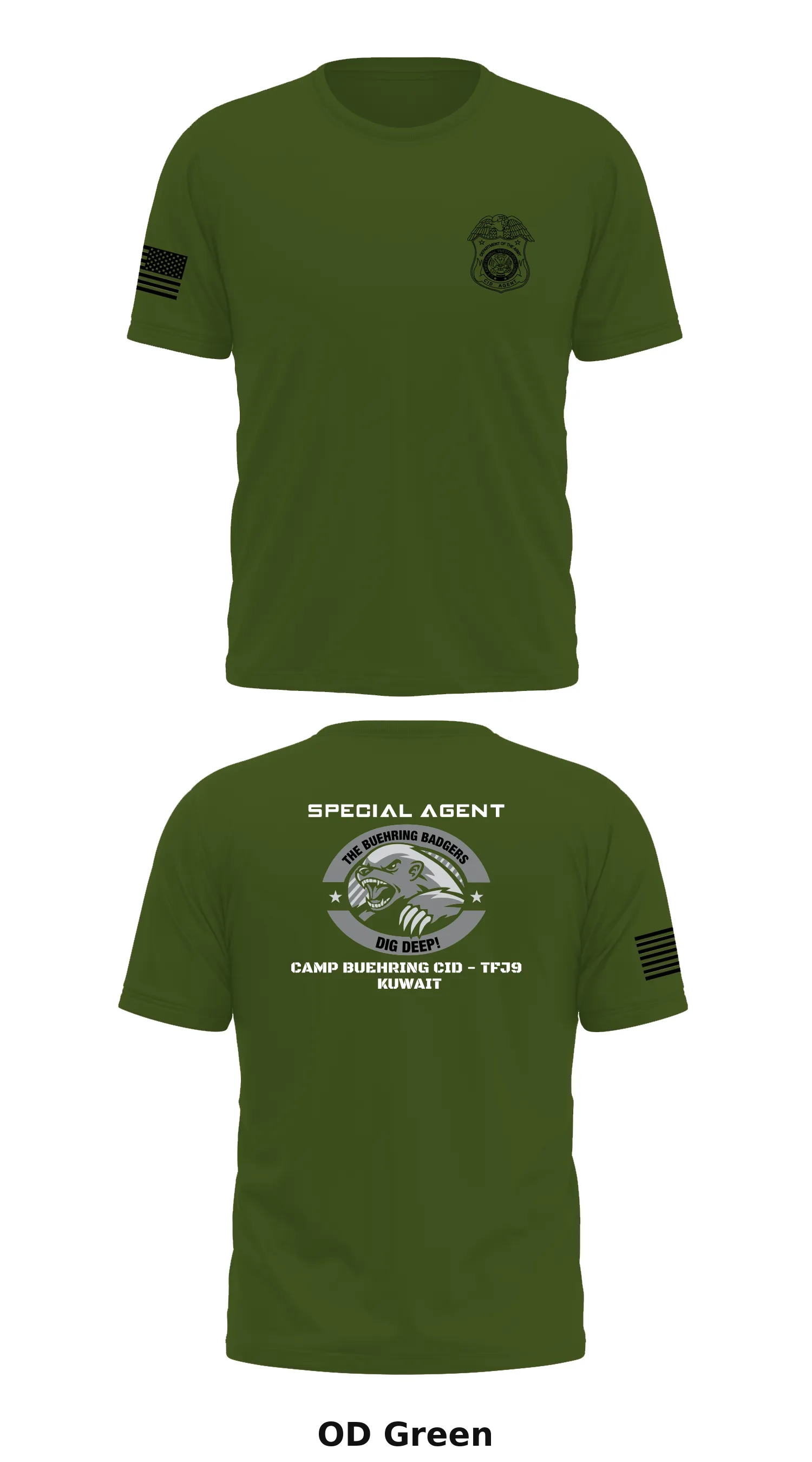 Camp Buehring CID Office Store 1 Core Men's SS Performance Tee - 60541805672