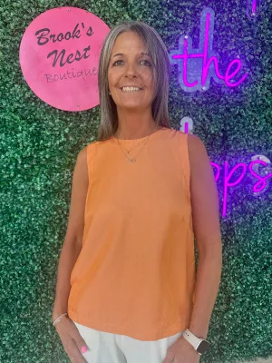 Carey Tangerine Tank Top