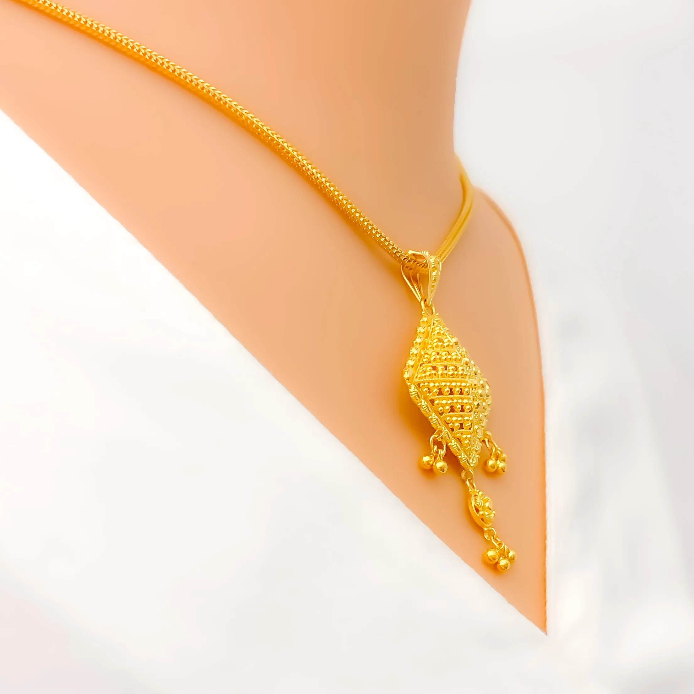 Charming Dangling 22k Gold Pendant