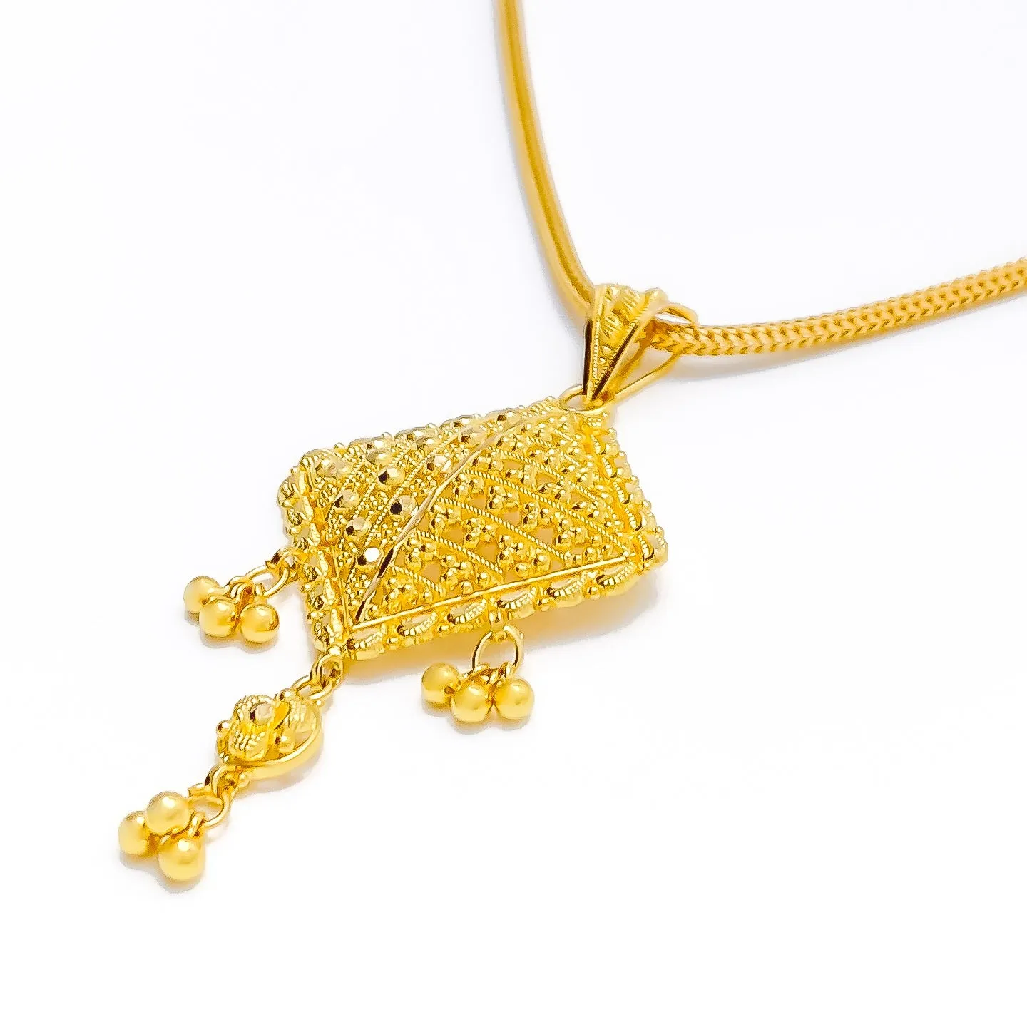 Charming Dangling 22k Gold Pendant