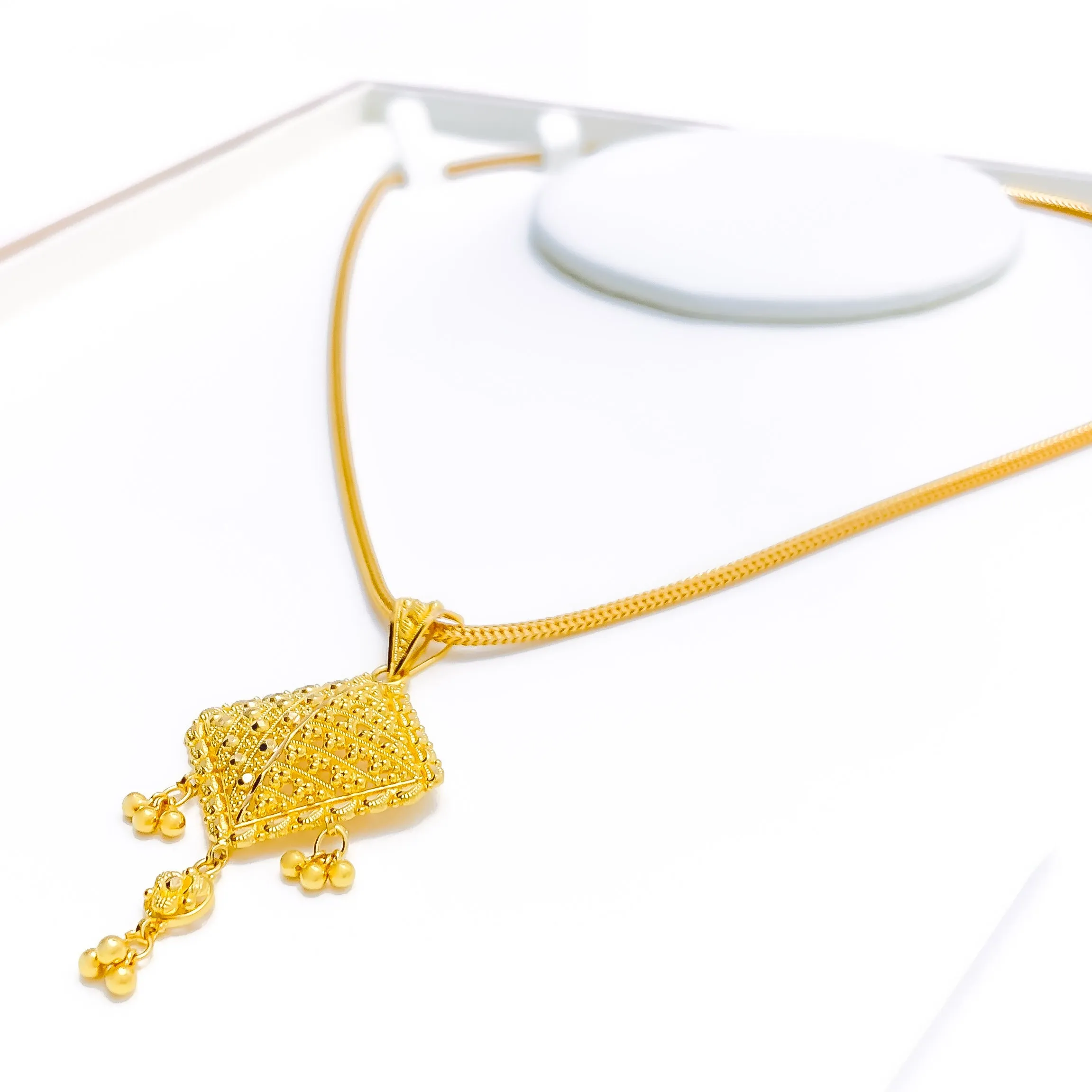 Charming Dangling 22k Gold Pendant