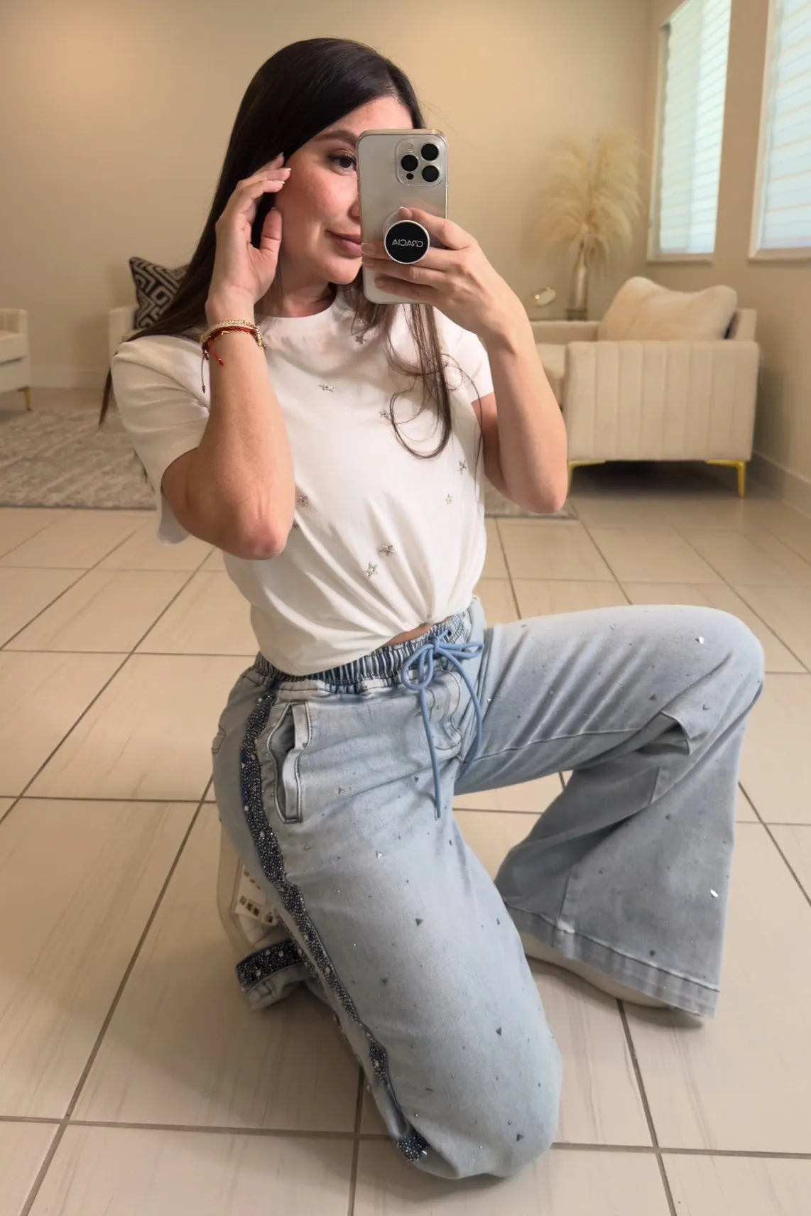 Charming Sparkles Denim Pants
