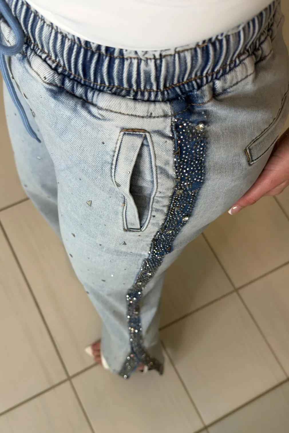 Charming Sparkles Denim Pants