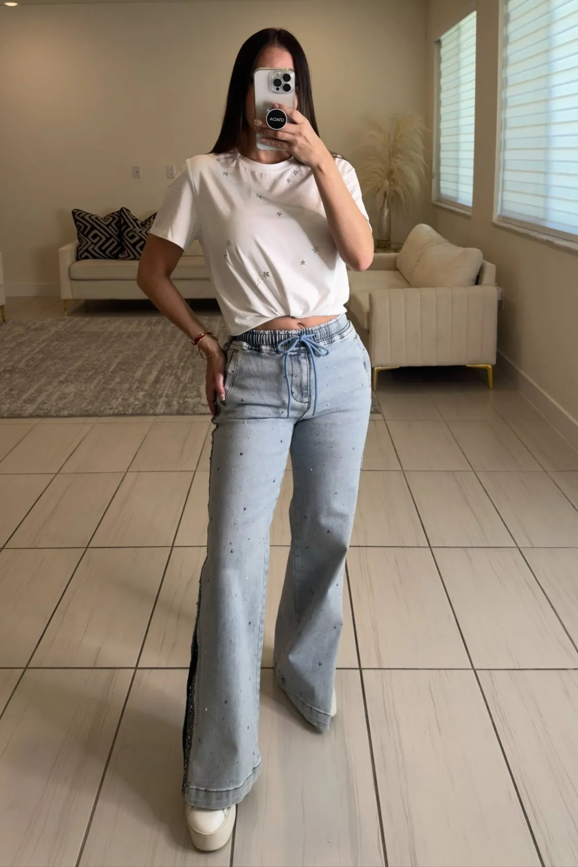 Charming Sparkles Denim Pants
