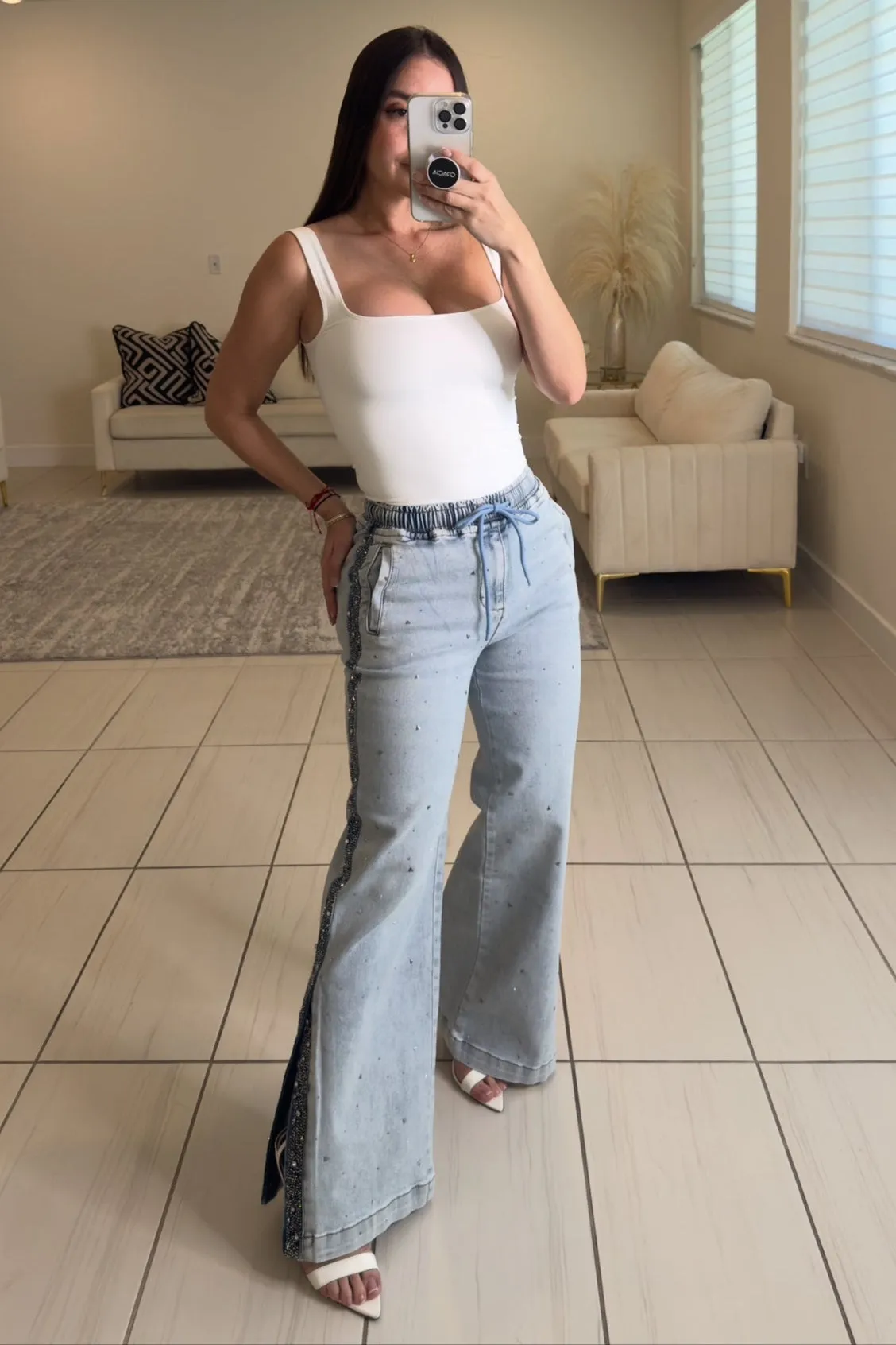 Charming Sparkles Denim Pants