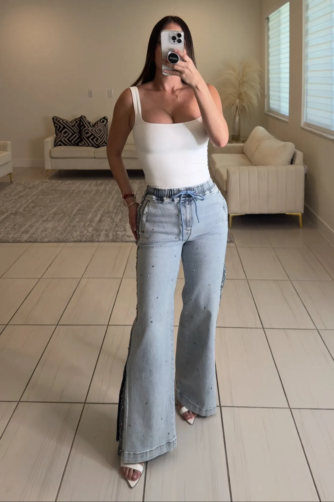 Charming Sparkles Denim Pants