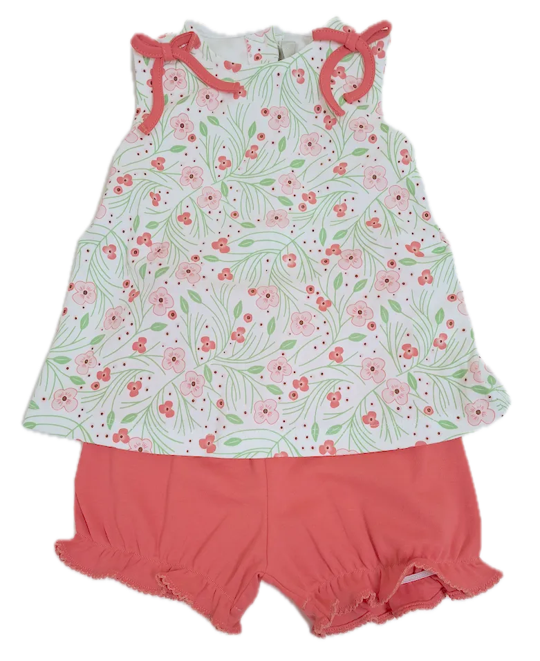 Cherry Blossoms Baby Girl's Bloomer Set