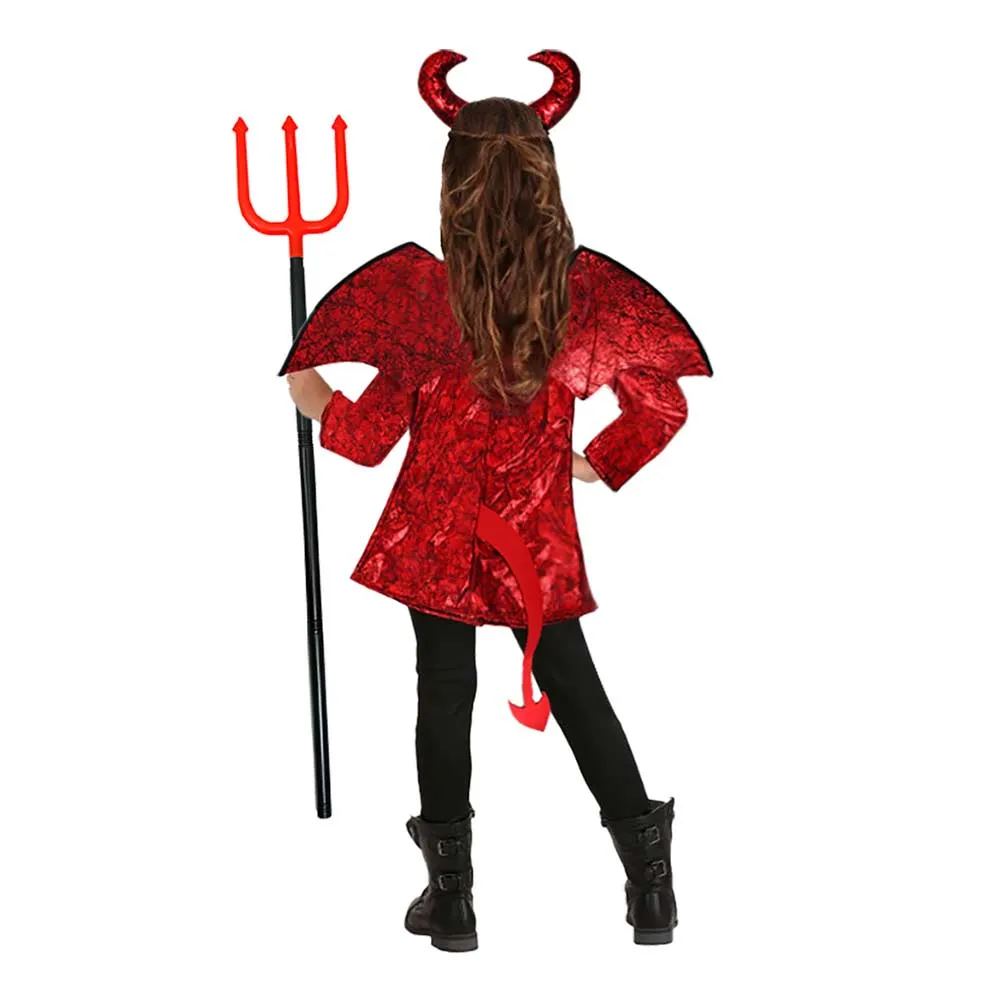 Childrenswear Halloween Punk Style Red Imp Cosplay Girls Performance Costumes School Stage Costumes