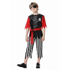 Childrenswear Kids Children Pirate Boys Role Cosplay Costume Outfits Halloween Carnival Suit