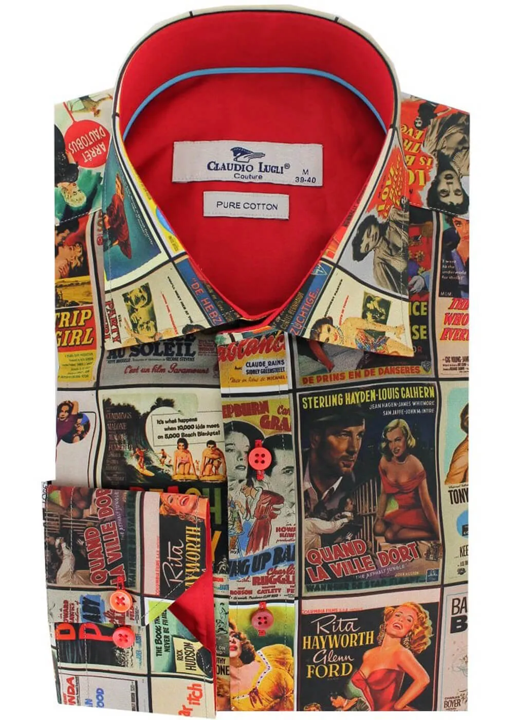 Claudio Lugli Mens Movie Posters Shirt Multi