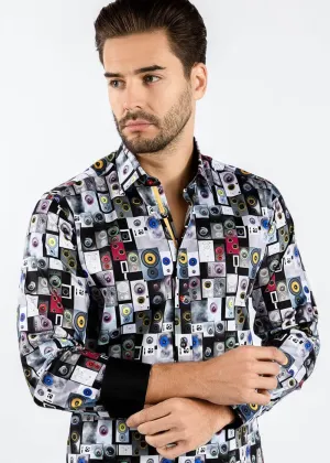 Claudio Lugli Mens Speakers Shirt Black